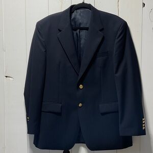 Chaps 100% Wool Navy Blazer